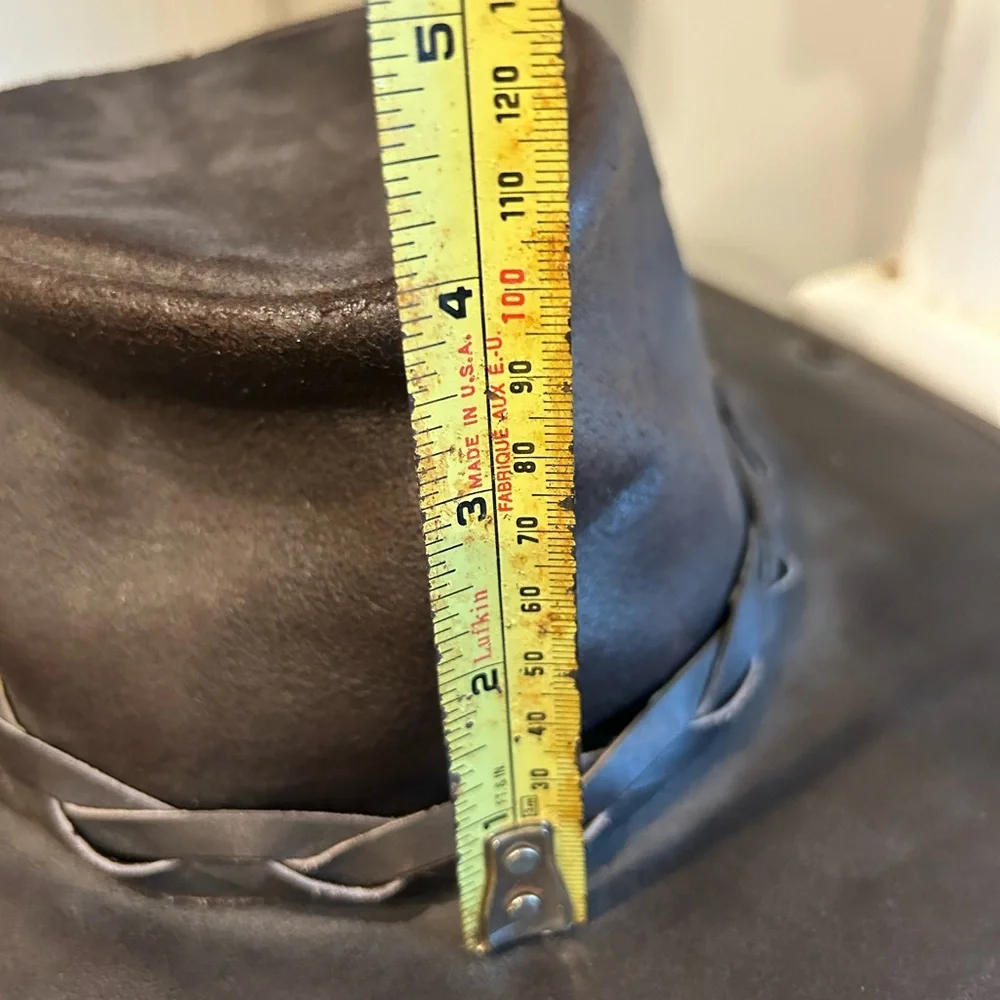 Australian Leather Bush hat bound by hand, silver crocodile croc 🐊